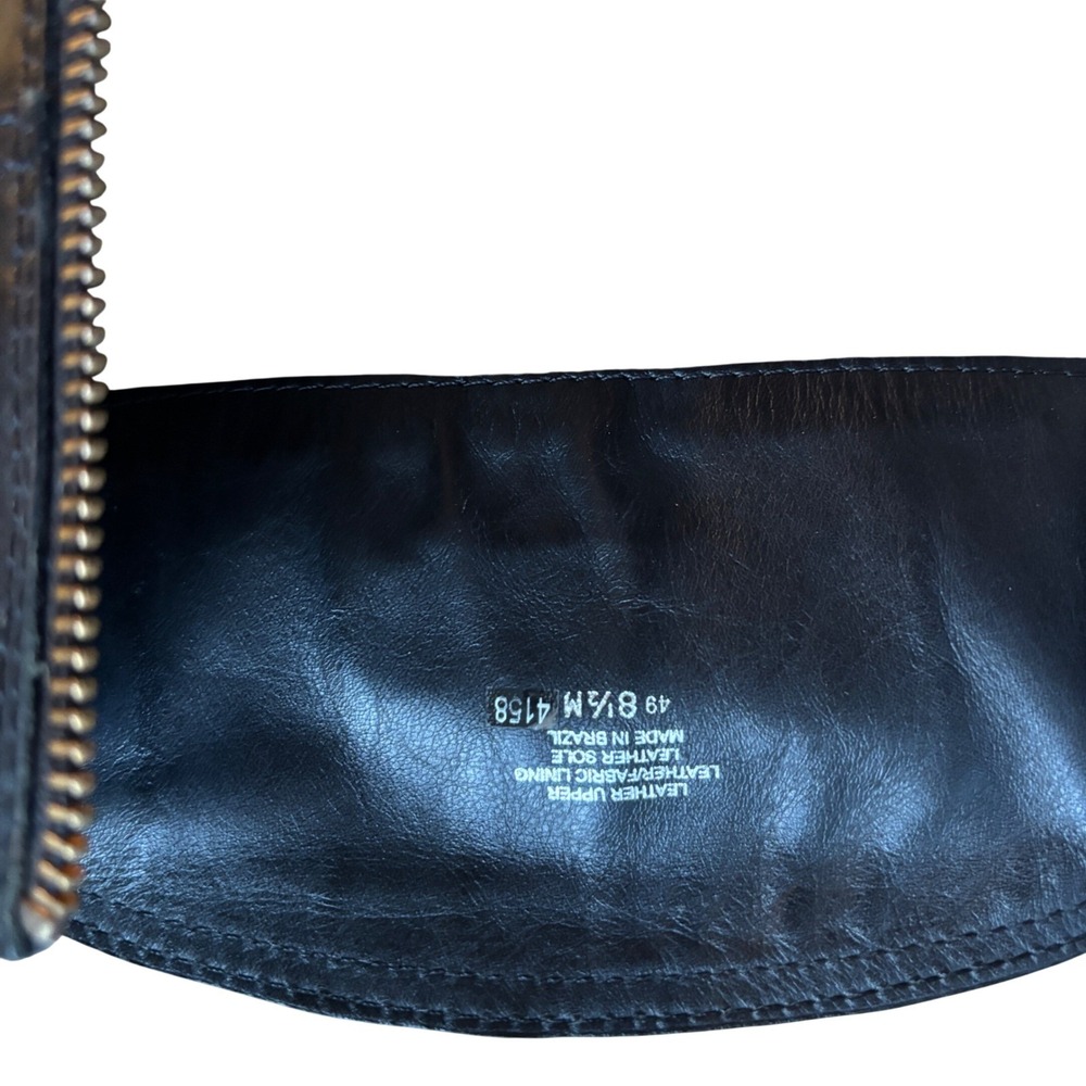 Tory Burch Black Leather Knee High Boots Side Zip Buckle Detail Size 8.5M - Picture 9 of 10